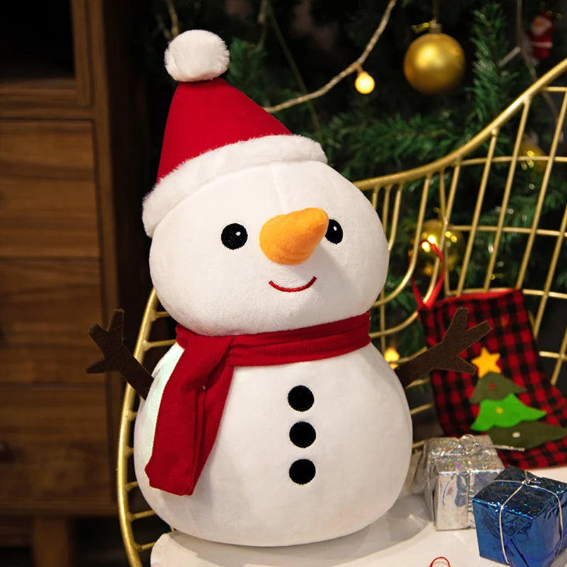 1pc 23cm-50cm Cute Santa Claus Snowman Elk Granny Plush Toys Christmas Decor Dolls Stuffed Soft For Baby Kids Gift