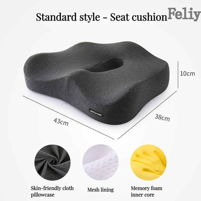 ComfiLife Memory Foam Office Chair Cushion Back Support Lumbar Pillow Model CSM01