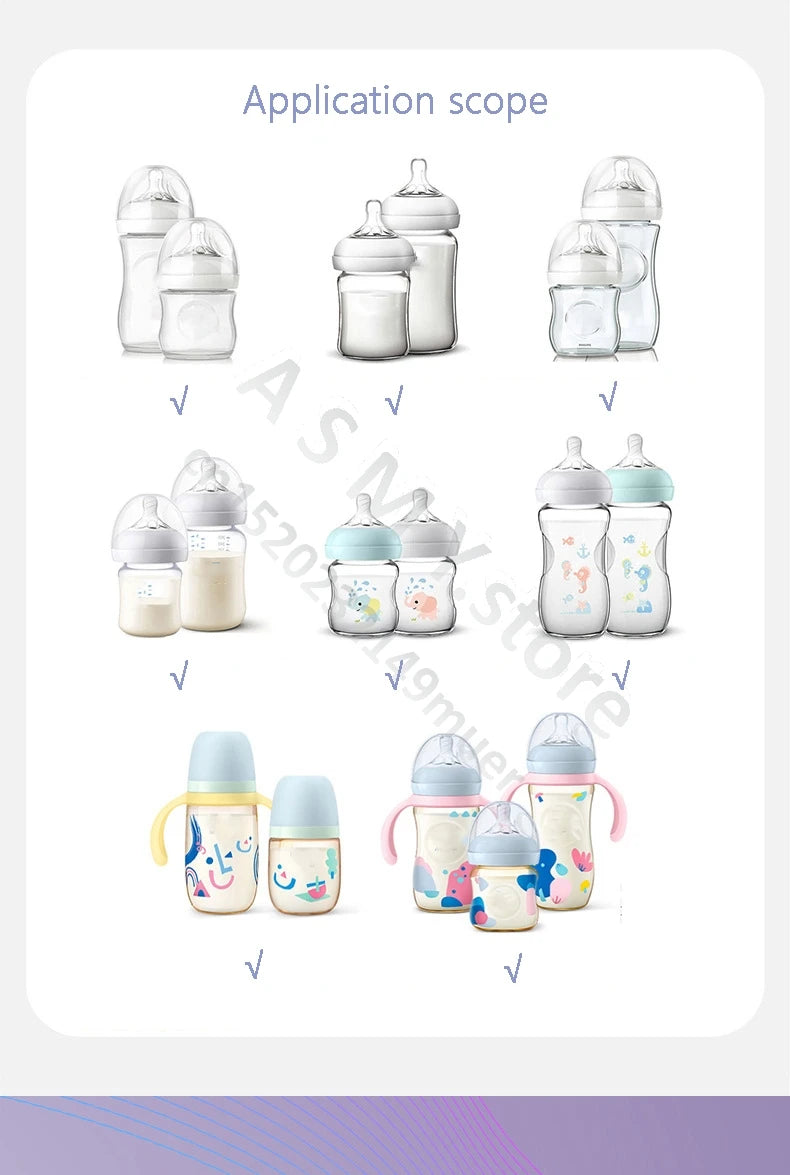 ANPEI Suitable for Avent   wide-bore bottle handle / teat / bottle base / screw teeth - dust cap / bottle accessories