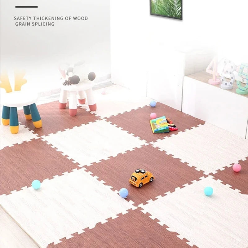 8/16Pcs Baby Puzzle Floor Mats Waterproof Non-Slip Foam Tiles Soft Play Mat for Infant Toddler Room Nursery Crawling Area Decor