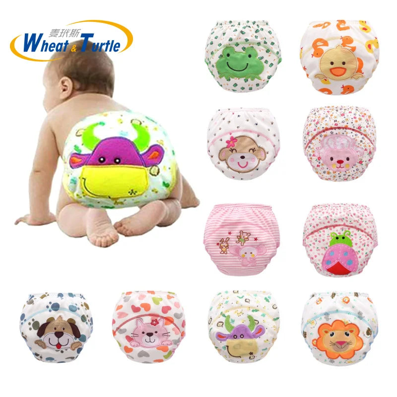 Unisex Cotton Cloth Diapers for Babies Reusable Washable Training Panties Nappies  Infants Children-Mother Kids Bare