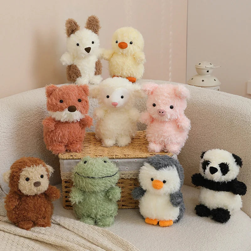 20cm Soft Furry Plush Toys Kawaii Cute Fox Owl Pig Lamb Chick Duck Stuffed Animals Toys Pp Cotton Plushies Dolls Gifts Children