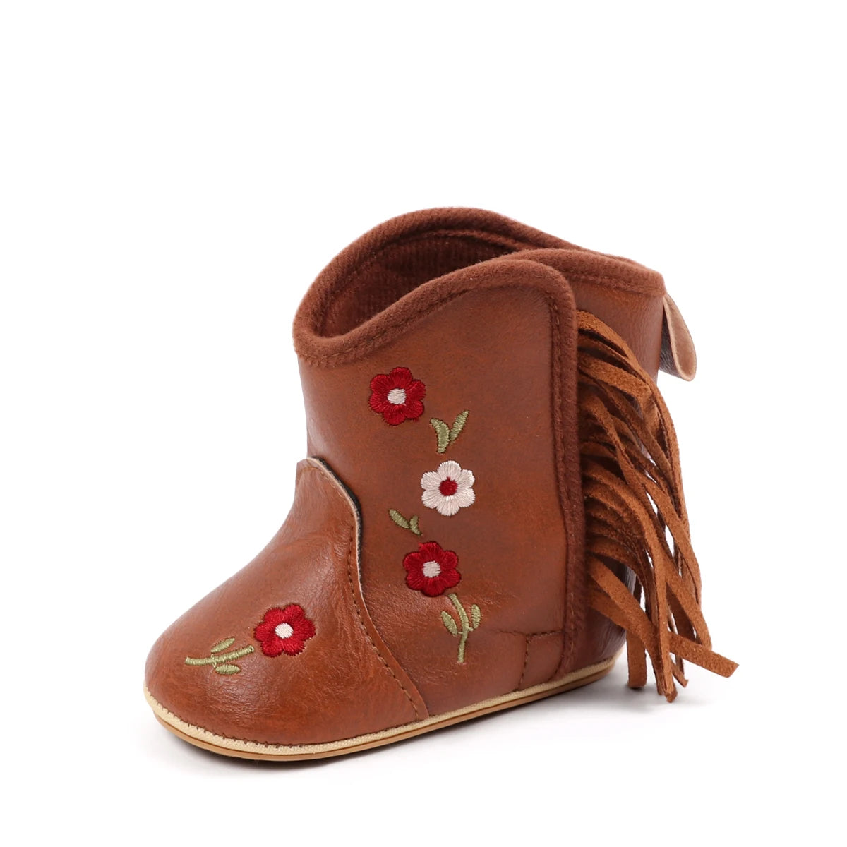 Fashionable And Popular Baby Shoes Western Denim Midsole Boots Autumn And Winter Warm And Anti Slip Casual Walking Shoes