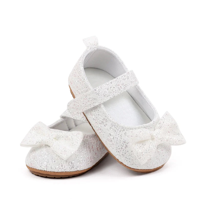 Baby Girl's First Walking Toddler Shoes Sping And Autumn Beautiful Design High Quality Hook-loop And TPR Sole Soft Comfortable