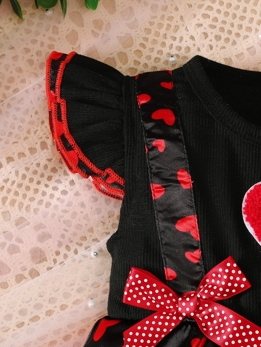 2Pcs Baby clothing Summer Baby Girl Dress with Love Printed Bow Flying Sleeve Dress and Hat for Cute Baby Girl 0-24 Months