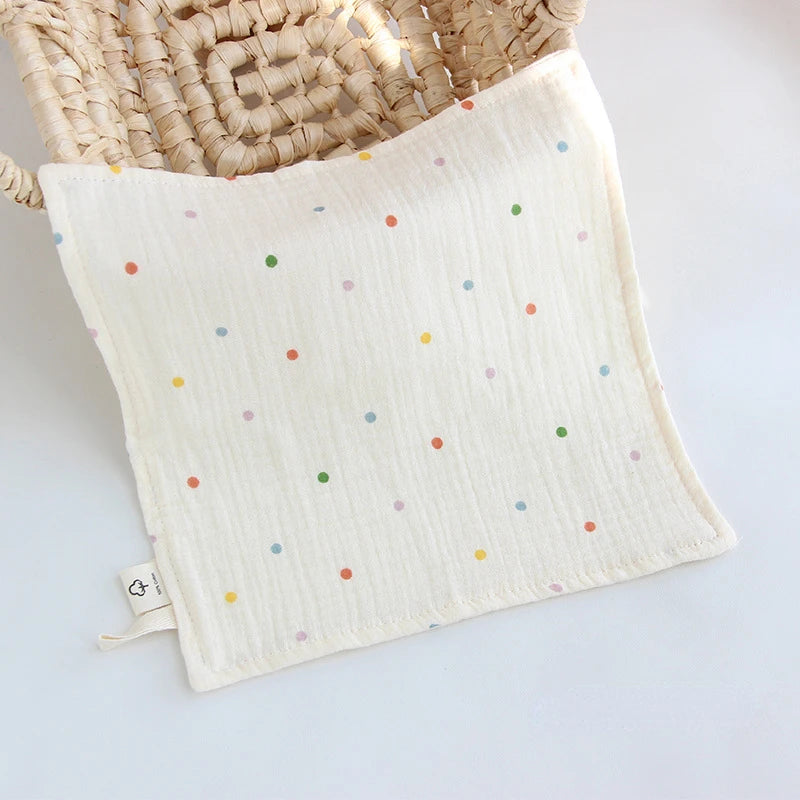 4 Layer Cotton Gauze Baby Face Towel Muslin Squares Baby Saliva Towel for Newborn Washcloth Handkerchief Absorbent Face Towel