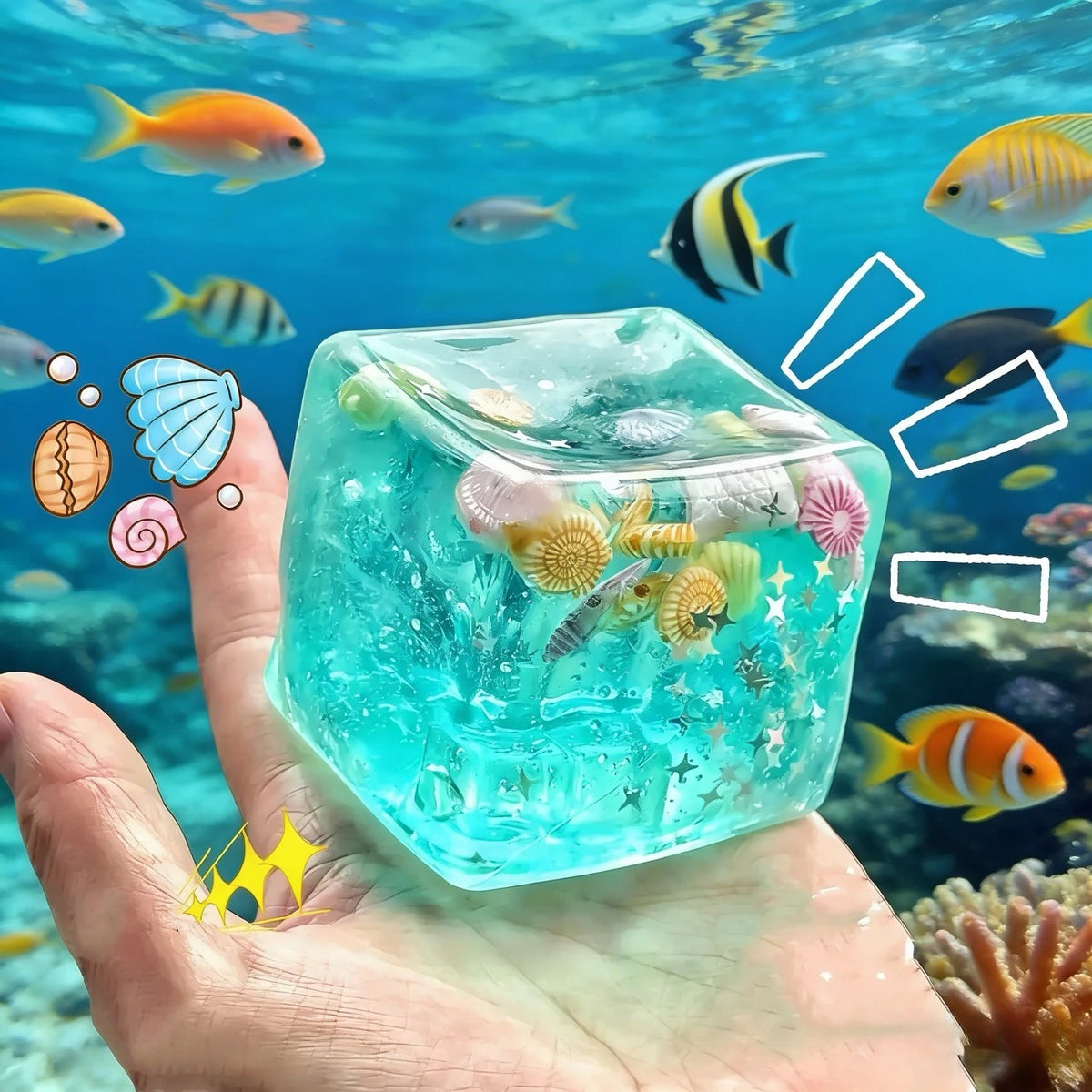 Adult Squishy Ocean Stress Balls Autism Sensory Toys for Stress And Anxiety Relief Maltose Water Ball Fidget Toys Bulk Gift