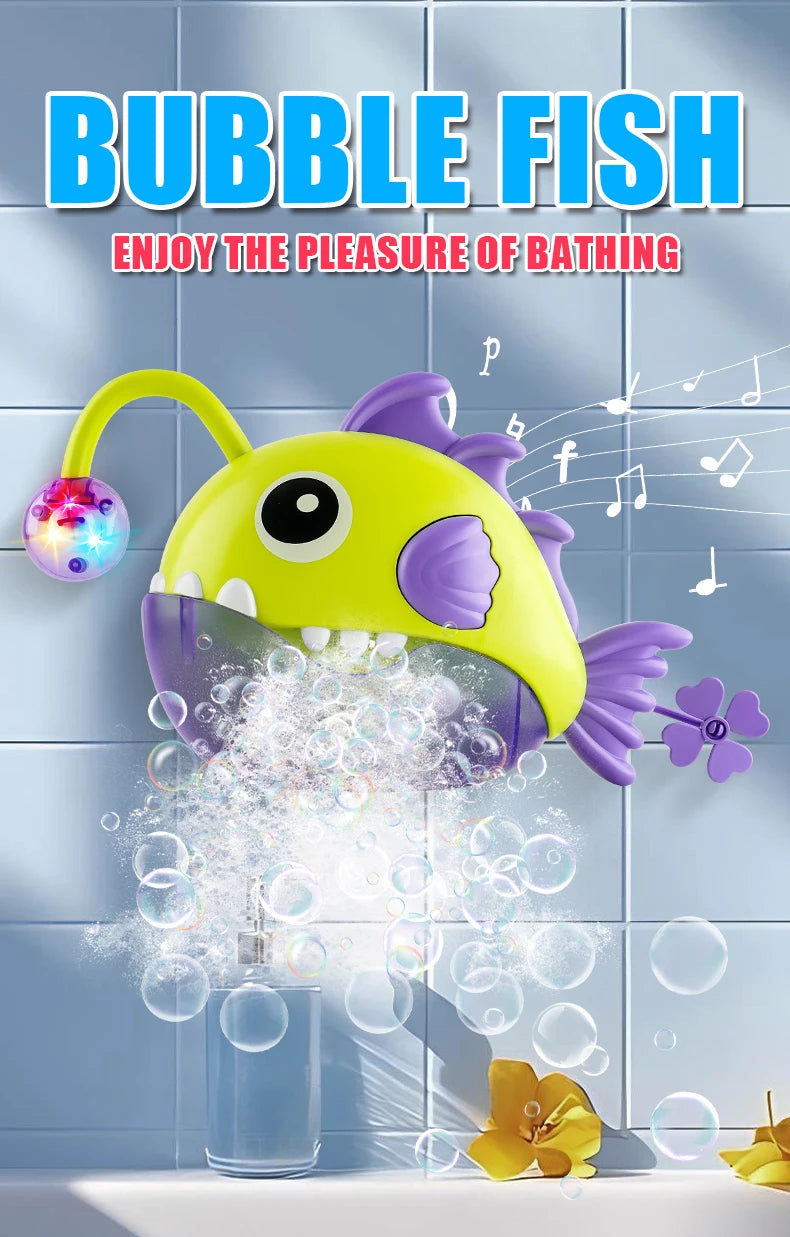 Baby Bath Soothing Toy, Bathroom Bubble Machine, Children's Fish Tank Water Play, Electric Early Education Bubble Blower