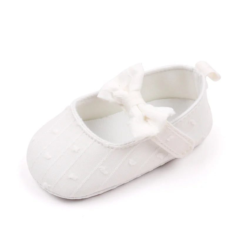 Spring Autumn New Product 0-1 Years Old Girls' Shoes with Soft Soles Embroidered Bowknot Fashionable and Cute Baby Learning WalK