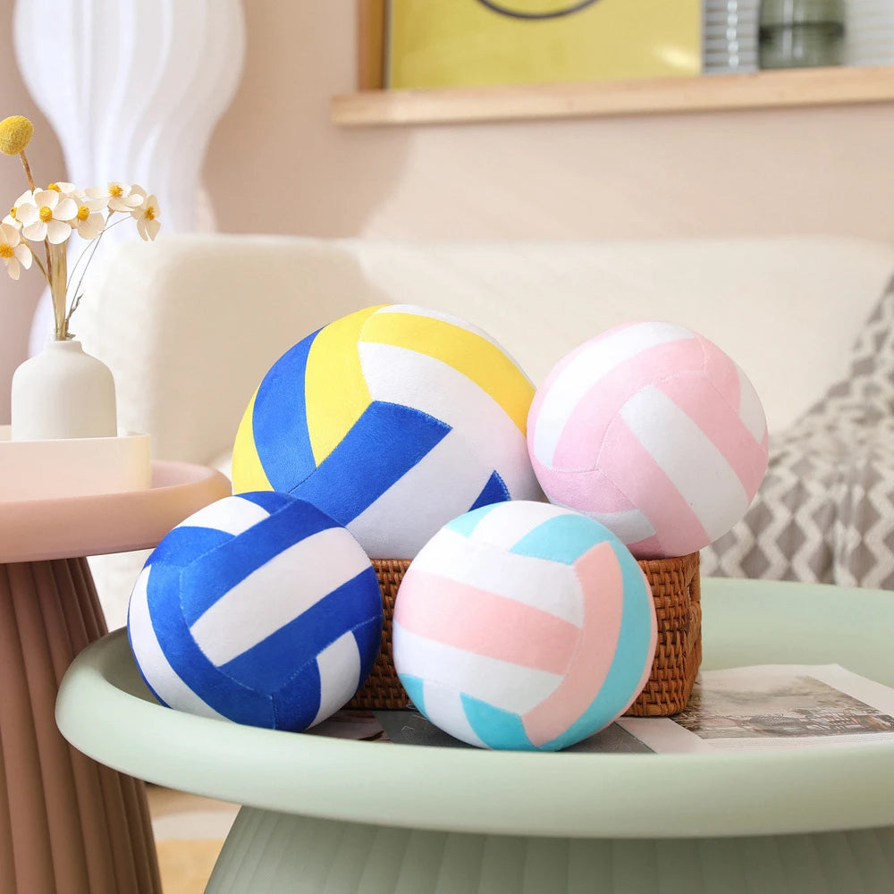 Hot Sale Kawaii Simulation Volleyball Plush Toy Cute Volleyball Props Pillow Accompany Kids Soft Gifts for Girls Boys Room Decor