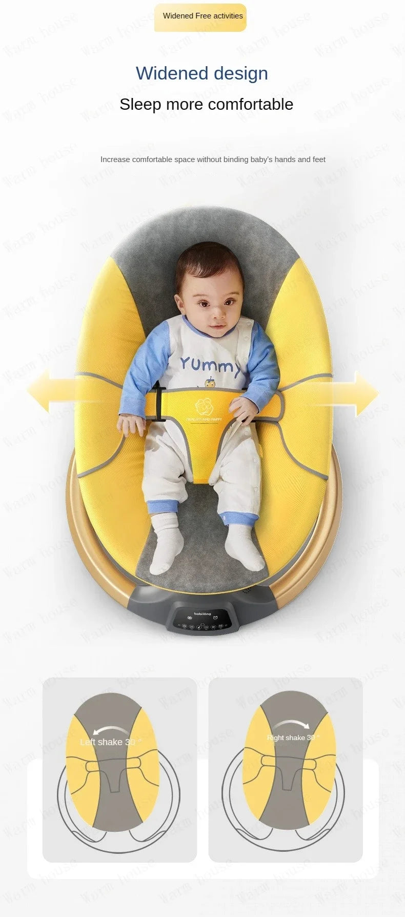 Electric Automatic Baby Rocking Cradle - Modern Newborn Sleep Aid Swing