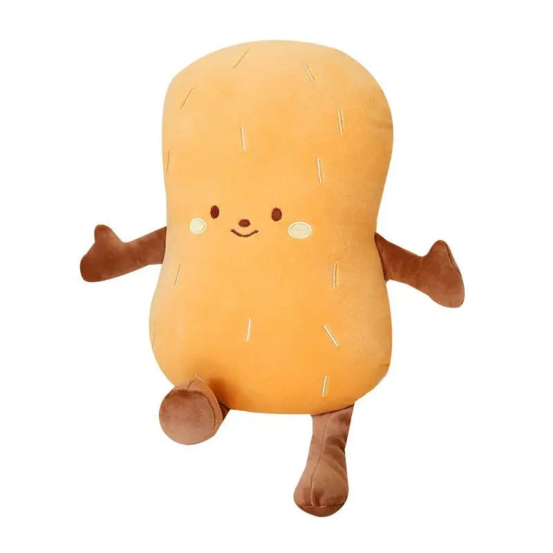 Adorable Cartoon Smile Peanut Plush Throw Pillow Soft Comfy Sleeping Pillow Back Pillow For Chair Creative Home Decor Nice Gift