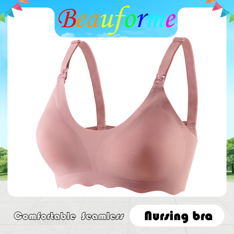 New Women Traceless Women's Comfortable and Breathable Ultra Thin Breastfeeding Bra Detachable Breastfeeding Bra