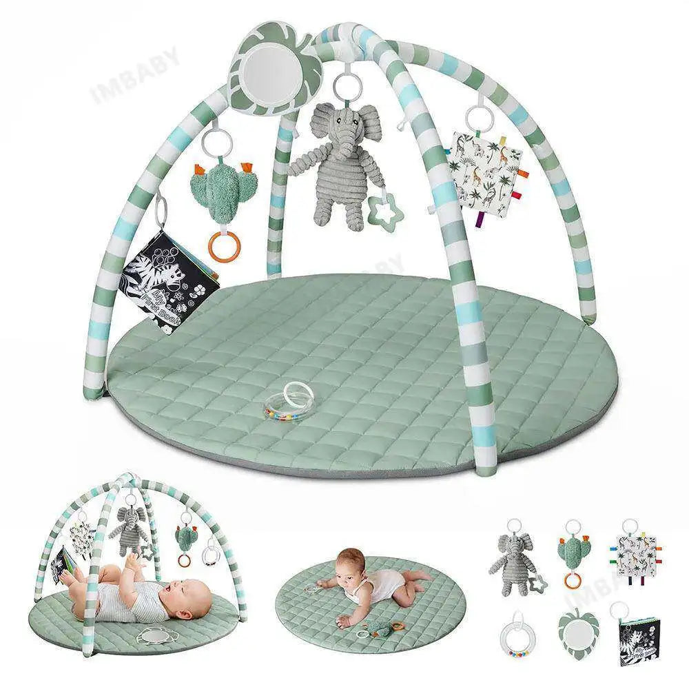 Multi-functional Baby Fitness Stand with Music Gym Activity, Comfort Toy, Blanket Pad, Early Education 0-36 Months, Newborn Gift