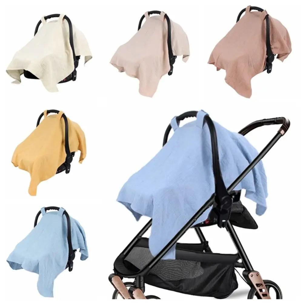 Cotton Stroller Cover Sunshade Gauze Baby Safety Seat Cover Carriage Full Cover Baby Stroller Accessories Baby Basket Cover