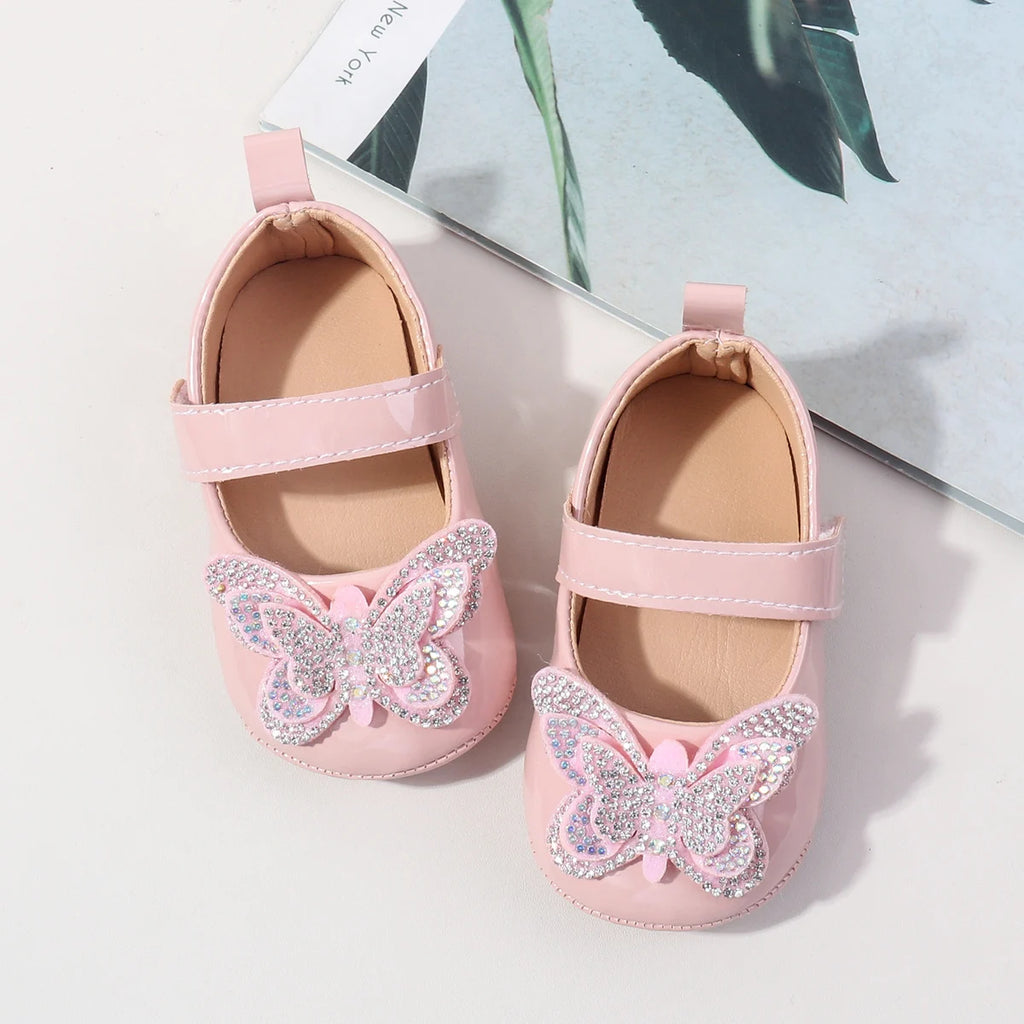 2025 Baby Girls Princess Pre-walking Indoor Outdoor Toddler Shoes With Comfortable TPR Sole and Fashion Design For 0-18M BBW5121