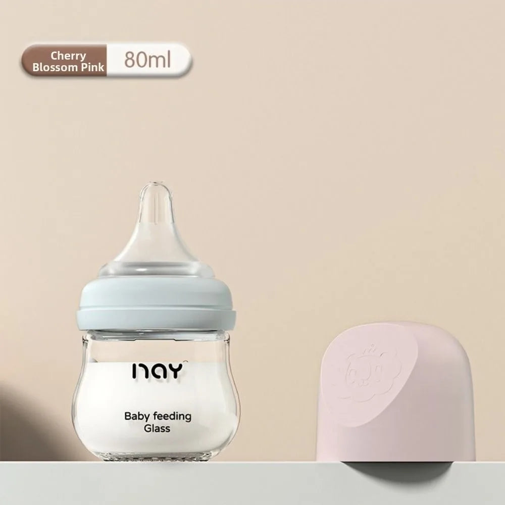 Baby World SA Glass Baby Feeding Bottle Anti Colic BPA Free Heat-Resistant Model GWB-Glass01