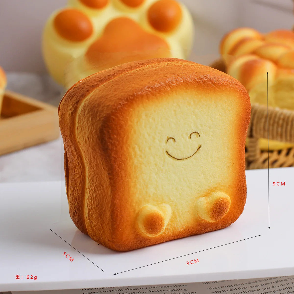 Kawaii Cartoon Animal Bread Squishy Slow Rising Squeeze Toy, Simulated Croissant Bun Fidget Toy Soft Stress Relief Toy Gift