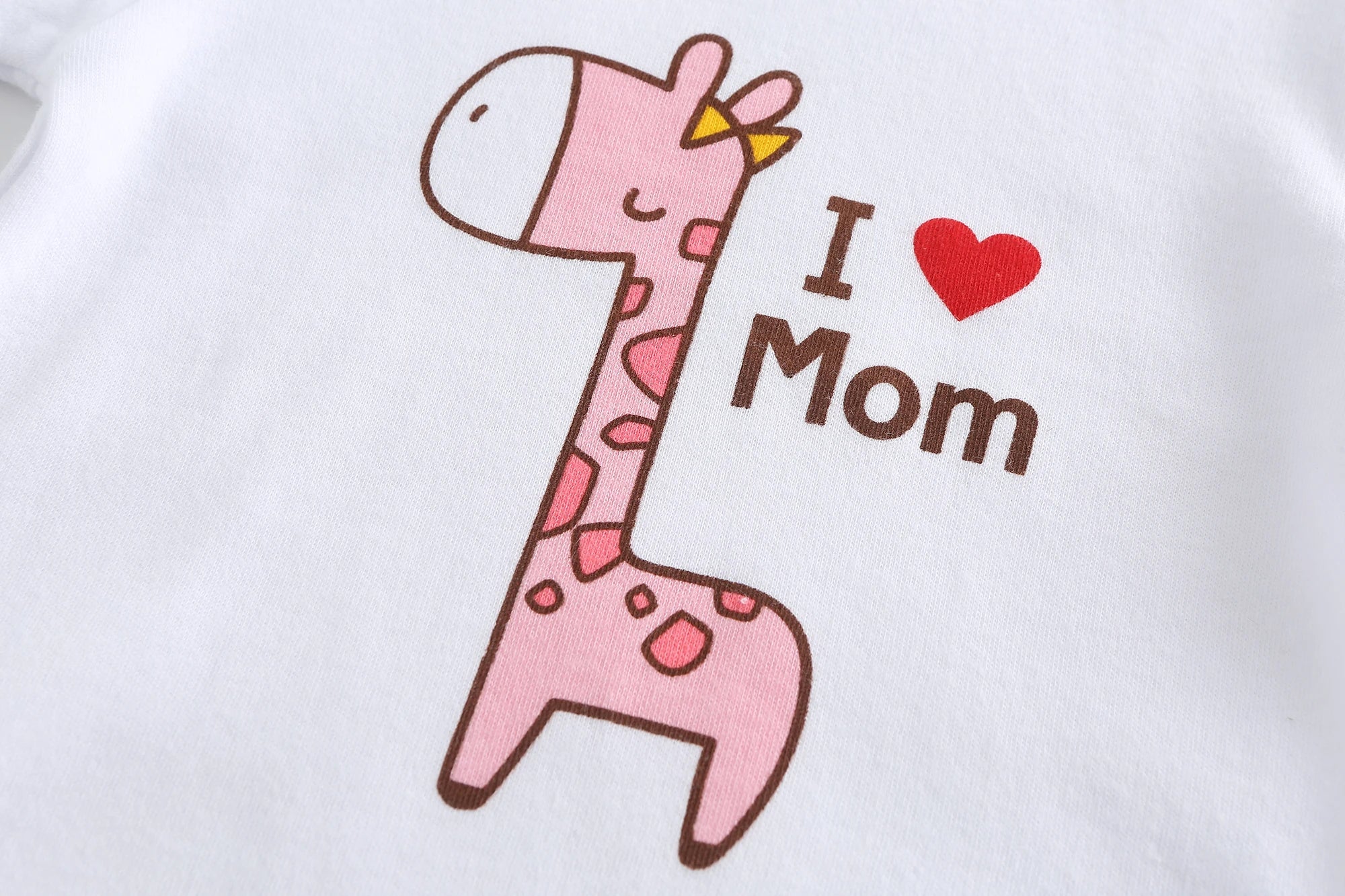 2-Pack Cute Newborn Boy Girl Bodysuits I Love Mom I Love PaPa Baby Unisex Onesies 0-24 Months Infant Clothes