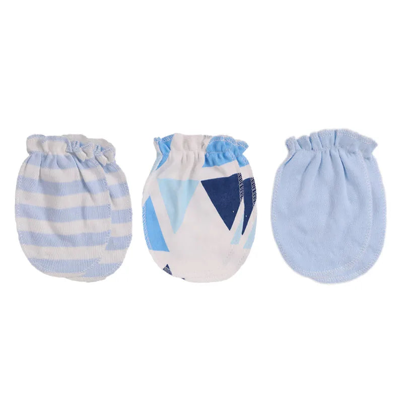 Kiddiezoom Newborn Gloves 0-6M 4/5 Pairs 100 Percent Cotton Breathable Baby Mittens For Newborns