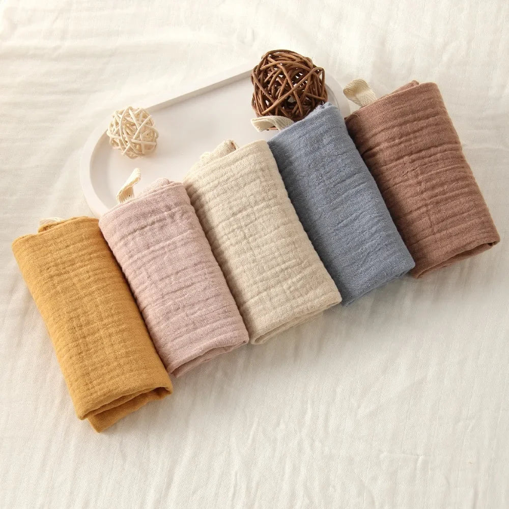 Baby Cotton Washcloth 6-Layer Gauze 22x23 cm Absorbent Square Towels for Newborns