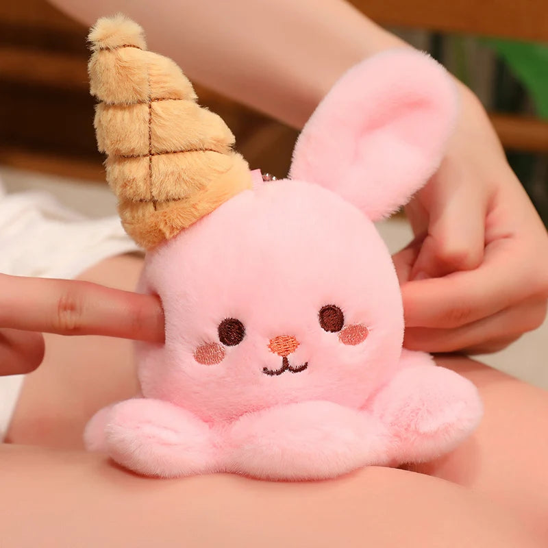 Hot 1pc 15cm Ice Cream Octopus Small Animal Plush Doll Head Sweet Cone Decor Seal Duck Rabbit Fox Toy Backpack Child Friend Gift