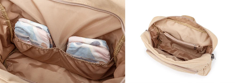 Soboba Large Capacity Diaper Backpack for Mom with Soft Corduroy Fabric and Convenient Design