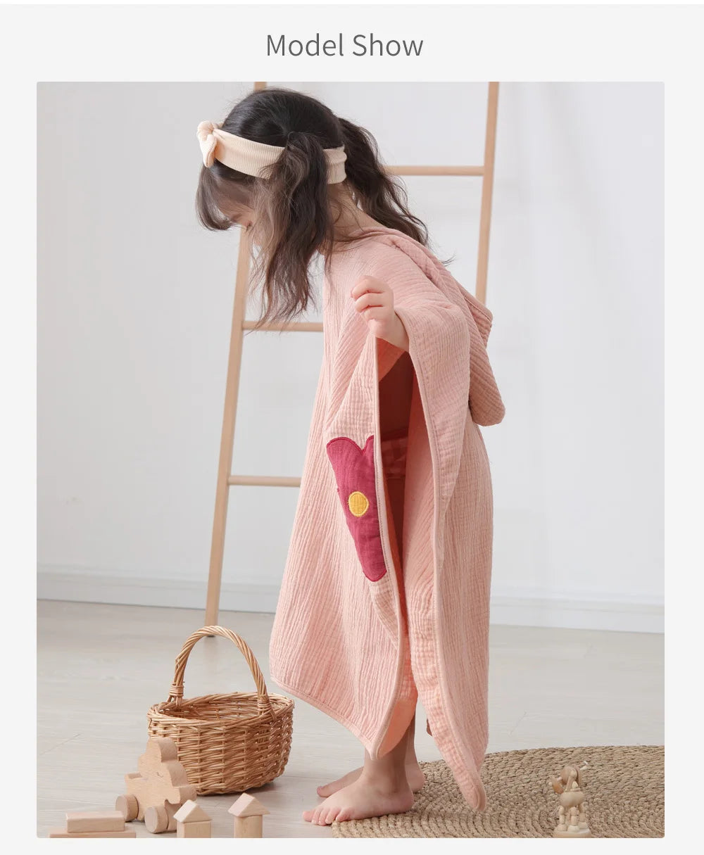 Cartoon Baby Bath Towel Microfiber Cotton Hooded Beach Towel Newborn Cape Towels Soft Poncho Kids Bathing Stuff Infant Washcloth