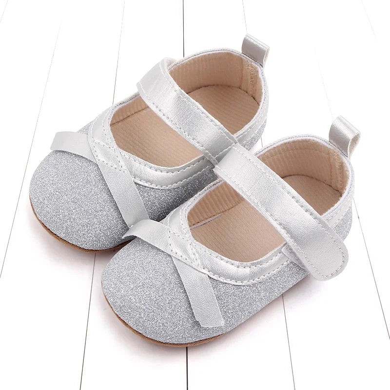 Hot Selling Spring And Autumn Baby Girls First Walking Toddler Shoes For 0-18M Baby Princess Shoes Fashion Design Soft Sole