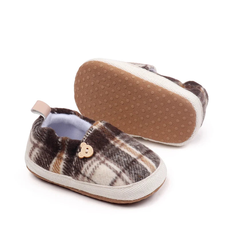 2025 Spring And Autumn Baby Boys And Girls First Walking Toddler Shoes With Fashion Color Block Design And Soft TPR Sole