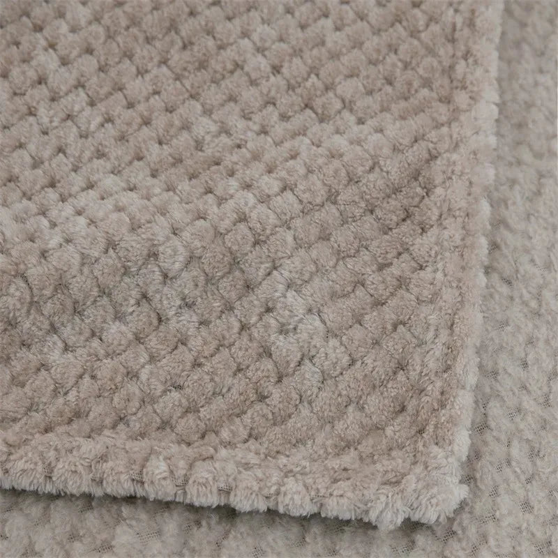 No Ribbon Baby Blanket Soft Fleece Infant Quilt Bedding Swaddle Wrap Blanket Warm Newborn Stroller Sleep Cover Nursery