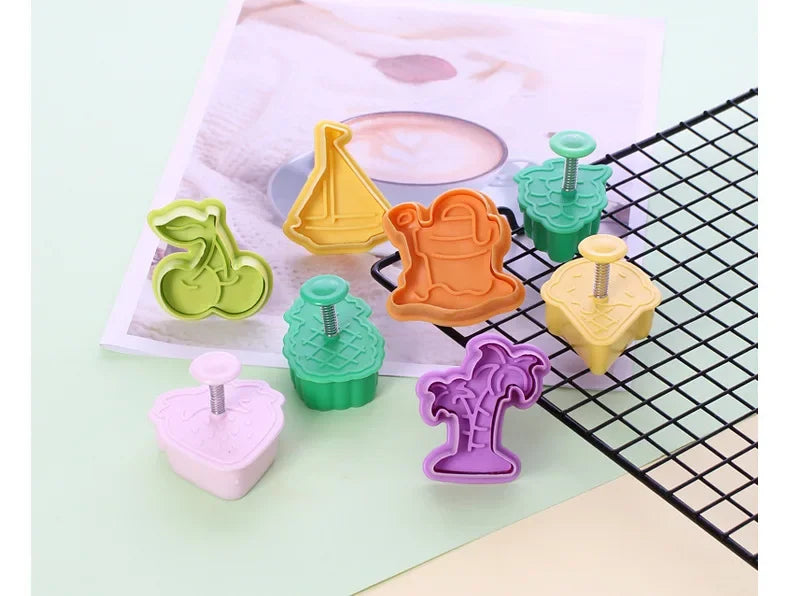 Montessori DIY 3D Animal Vegetables Fruit Plasticine Slime Mold Tool Set Kit Ability Play Dough Clay Educational toy for chidlre