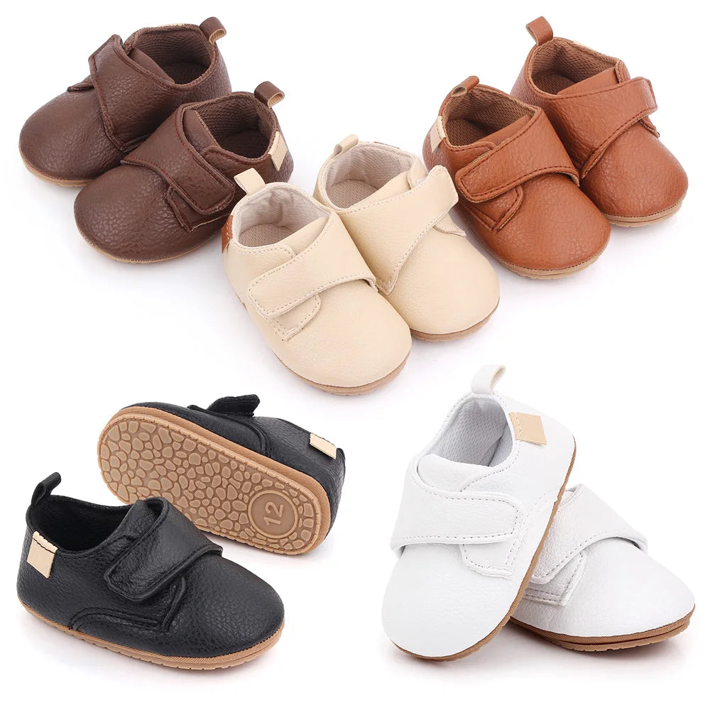 2025 Baby Casual Shoes Korean Style Non-slip Classical High Quality PU and TPR Soft and Warm Toddler Shoes for 0-18 Months D2587