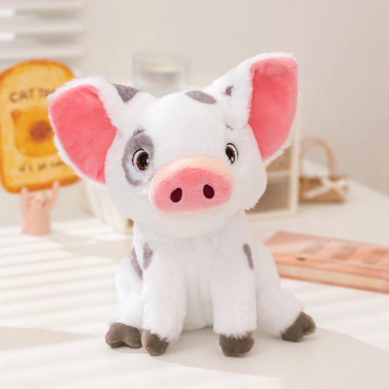Kawaii Moana Pig Rooster Plush Toy Anime Pig Princess Chicken Stuffed Animals Accompany Sleep Toy Home Decor Kids Birthday Gifts