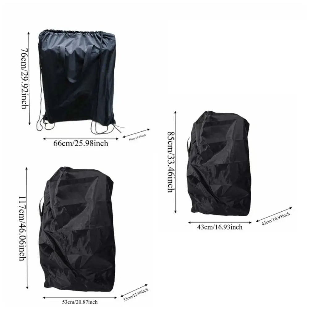 Water-Resistant Stroller Travel Bag Oxford Cloth Drawstring Closure Pram Storage Organizer Heavy-Duty Large Capacity