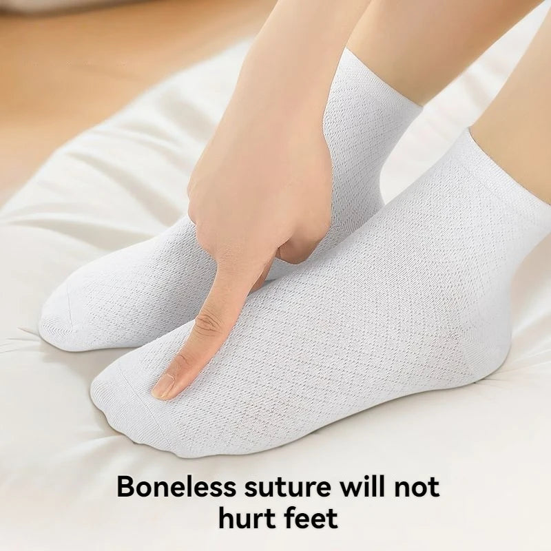 Children's Summer Mesh Colorful Socks: Pure Cotton, Sweat-Absorbent, Breathable, Seamless Stitching, for Boys and Girls, School