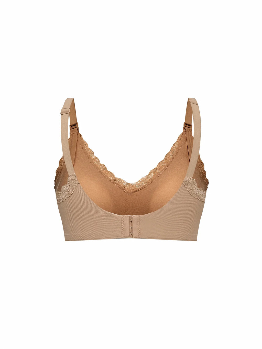 Comfortable Underwear For Pregnant Women, Elastic V-Neck, Fully Wrapped Lace Border, Gathered For Women'S Breastfeeding Bra