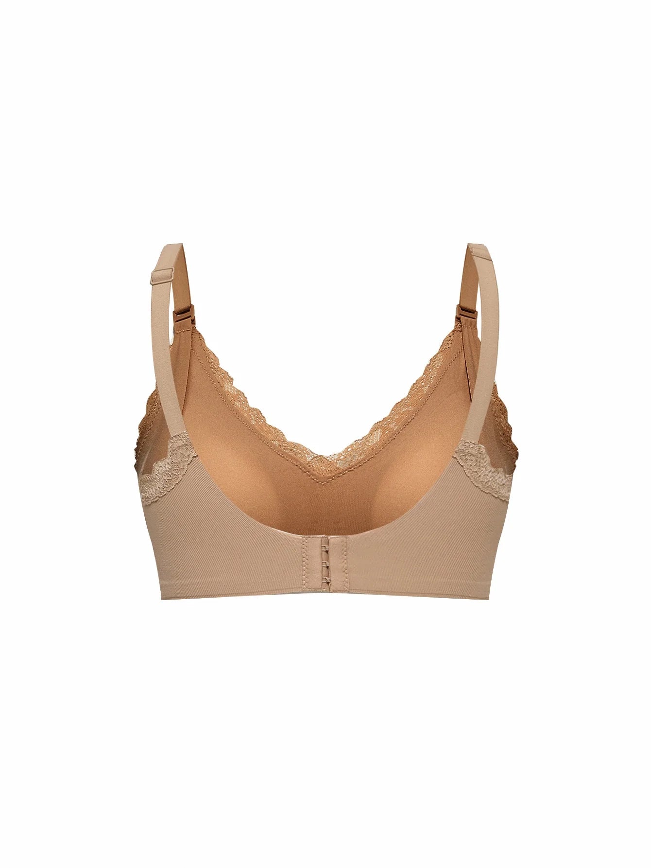 Comfortable Underwear For Pregnant Women, Elastic V-Neck, Fully Wrapped Lace Border, Gathered For Women'S Breastfeeding Bra