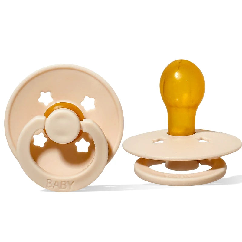 2pcs/pack Button-shape Baby Soothing Pacifier, Baby Pacifier Soother Dummy with Cherry-round Nipple
