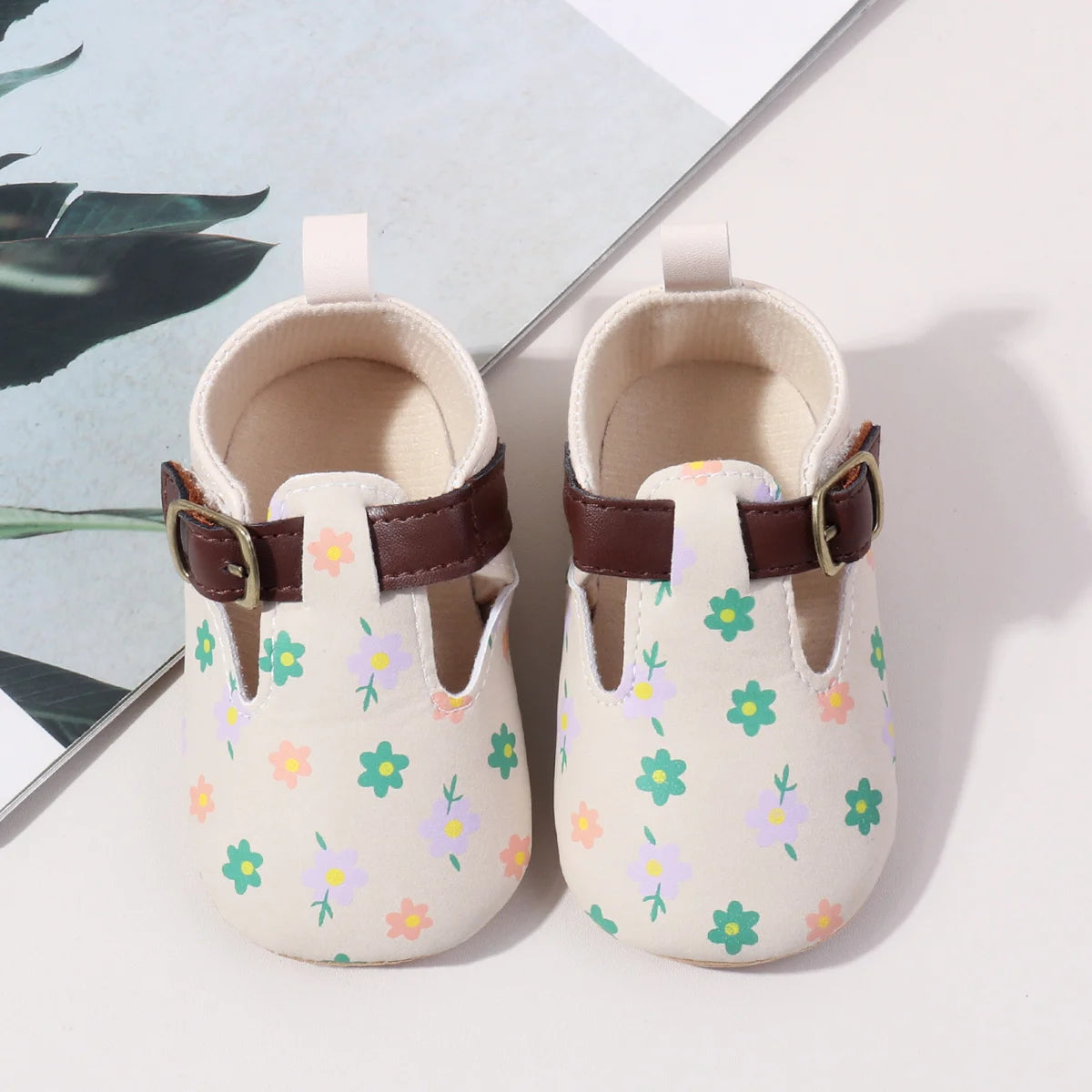 2025 Hot Selling Sping And Autumn Baby Girl's Pre-walking Casual Beautiful Toddler Shoes For 0-18M With Flower And TPR Sole