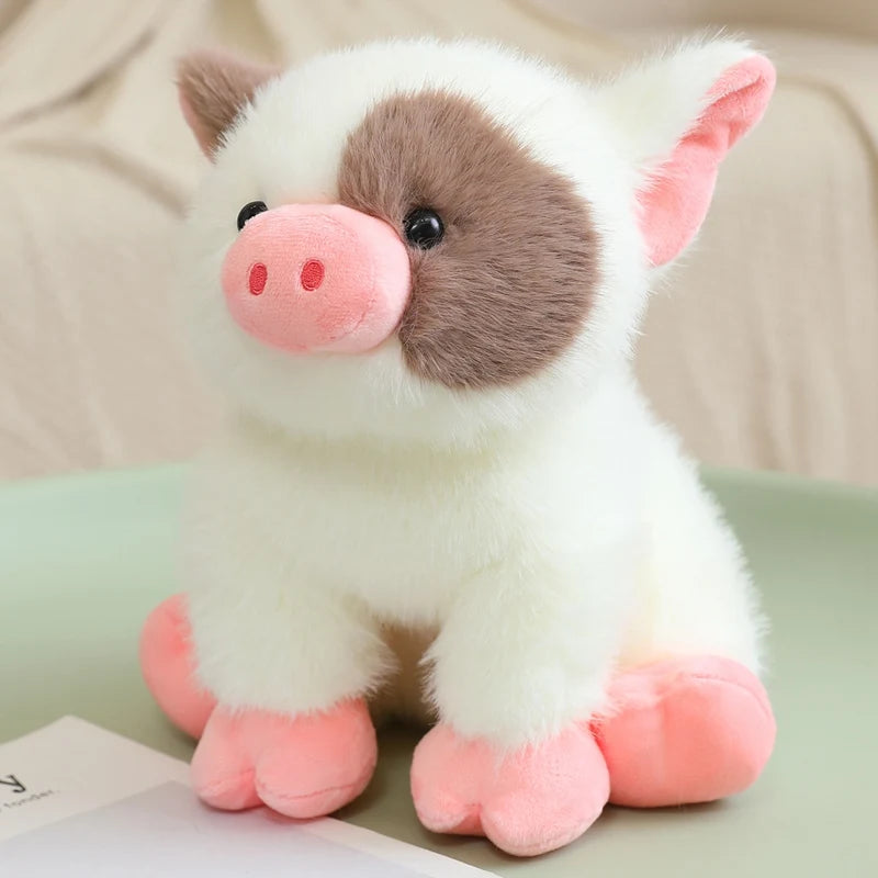 Cute Sitting Animals miniature fragrant pig Cat Soft Plush Dolls Stuffed Lifelike piglet Plushie Baby Toys Gifts For Children