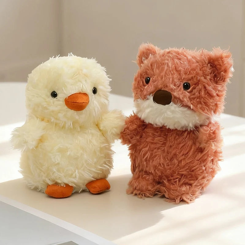 20cm Soft Furry Plush Toys Kawaii Cute Fox Owl Pig Lamb Chick Duck Stuffed Animals Toys Pp Cotton Plushies Dolls Gifts Children