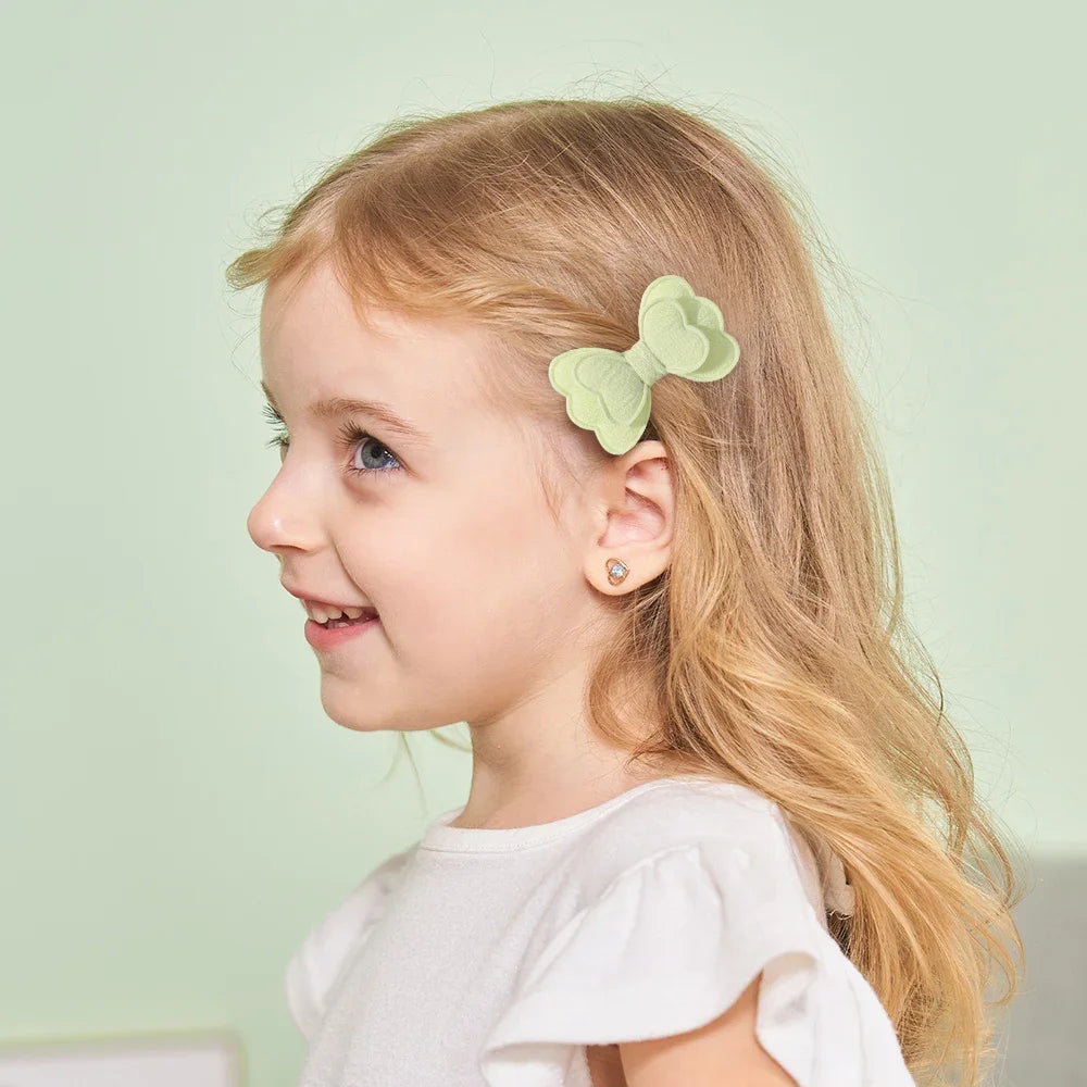 8Pcs/set Boutique Children's Hair Clip Hair Accessory Set Gift Knitted Butterfly Bangs Hairpin Ribbon Bows Hairgripes