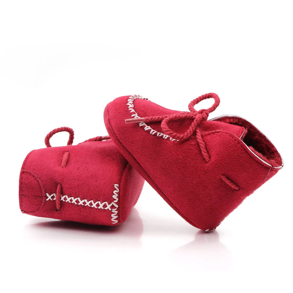 Winter Baby Girls and Boys Thick Warm Plush Fur Booties Fashion Design Soft Soled Comfortable High Quality Prewalker Shoes D2245