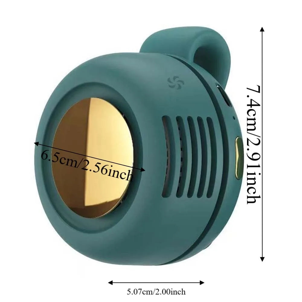 USB Rechargeable Clip-on Button Fan Multi-speed Adjustable Compact and Lightweight Hanging Waist Fan for 3.7V/900mAh