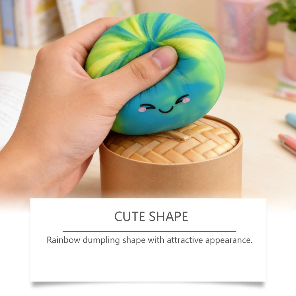 Cute Bao Bun Dumpling Squishy Slime Stress Relief Toys Non-Stick Clear Glitter Slime Stress Ball Fidget Toy for Kids Party Favor