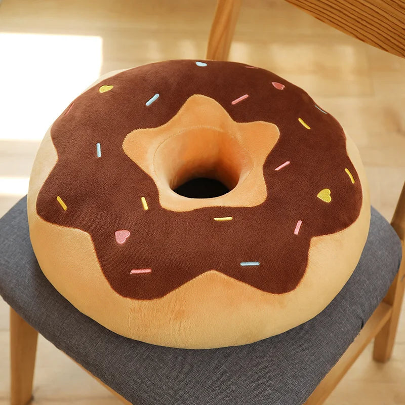 Decoration Donut Plush Pillow Like Real Fantastic Ring Shaped Food Plush Soft Creative Seat Cushion Head Pillow Christmas Gift