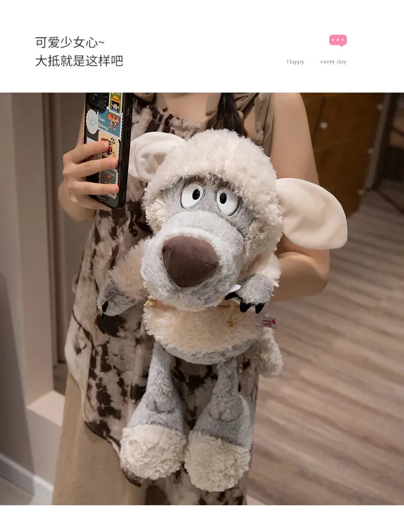 Camouflaged Wolf Plush Toy Sleepy Sheep Doll Forest Family Muppets Soft Sleep Pillow Wolf in Sheep's Clothing Birthday Gift