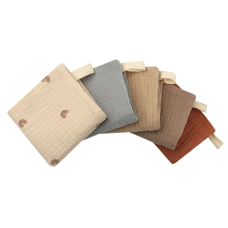 Random 5pc Baby Towel New Born Items Muslin Squares Infant Newborn Hand Bath Shower Face Towels Soft Cotton Gauze Baby Washcloth
