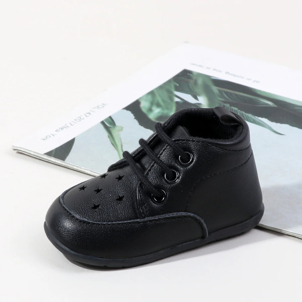 Baby Retro Leather Shoes Boy Girl Shoes Toddler Rubber Sole Anti-slip First Walkers Newborn Infant Moccasins Baby Crib Shoes